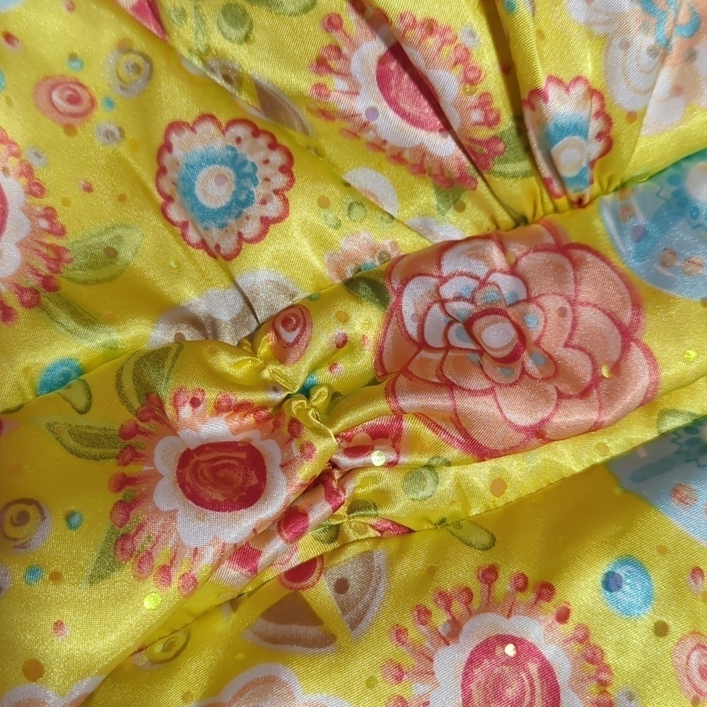 4U Design USA Halter Sun Dress Babydoll Fairy Coquette Satin Floral Belt… - Picture 6 of 8